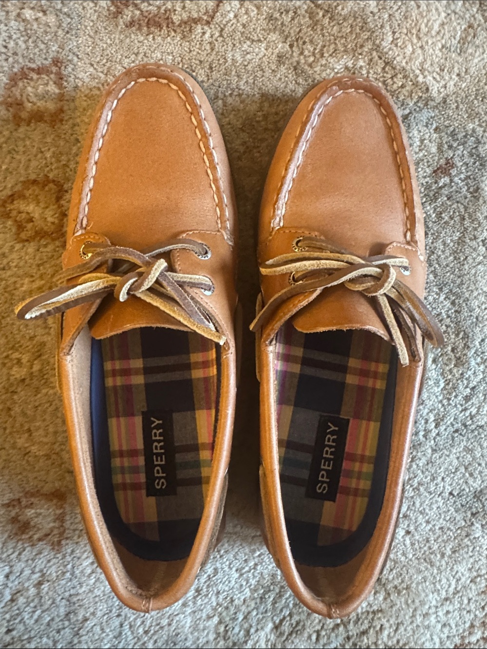 Sperry women’s Boat Shoes with Plaid Insole